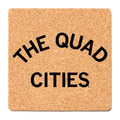 Quad Cities Curved Logo Cork Coaster - Adult & Kids T-Shirts, Sweatshirts & Hoodies apparel design preview 1