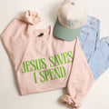 Jesus Saves I Spend Puff Midweight - Adult & Kids T-Shirts, Sweatshirts & Hoodies apparel design preview 1
