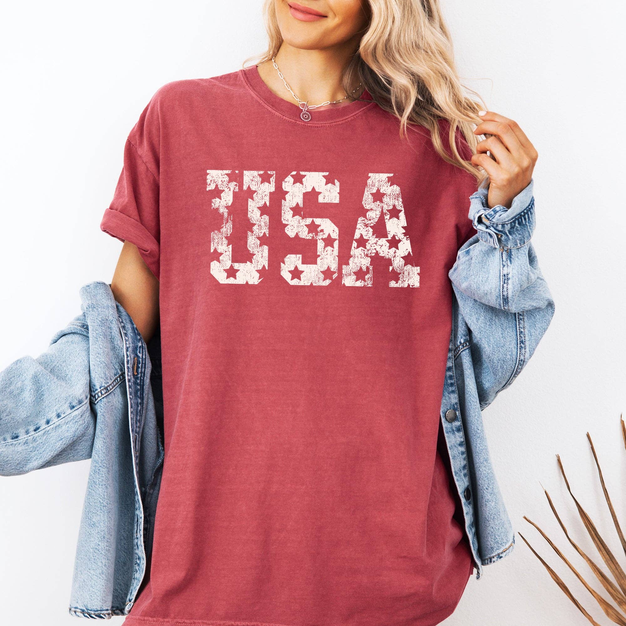 Retro, USA Stars, Patriotic, America, 4th of July - Adult & Kids T-Shirts, Sweatshirts & Hoodies apparel design preview 1