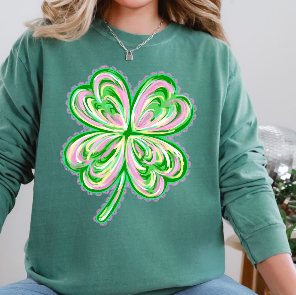 Watercolor Irish Lucky Charm Comfort Color - Adult & Kids T-Shirts, Sweatshirts & Hoodies apparel design preview 1