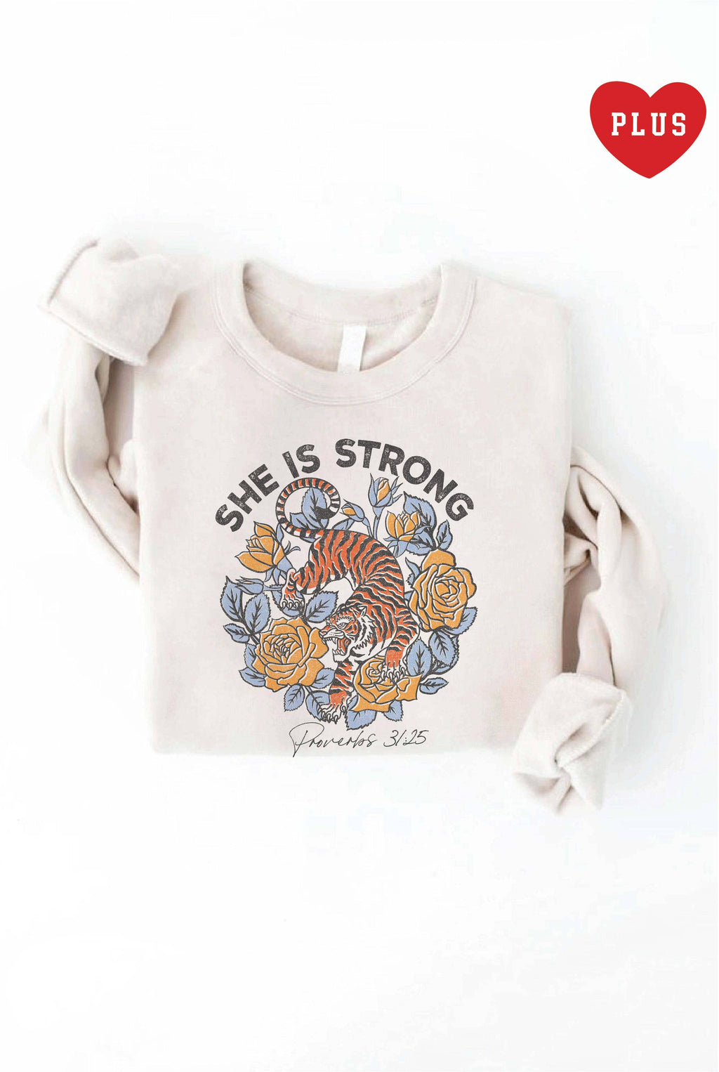 She Is Strong Proverbs 31:25 Plus Graphic - Adult & Kids T-Shirts, Sweatshirts & Hoodies apparel design preview 1