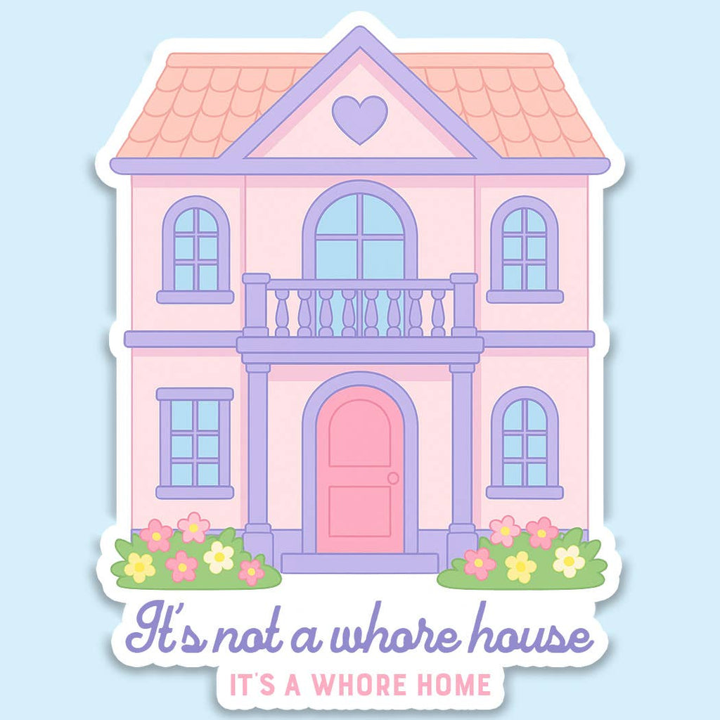 Whore House Sticker Decal, Funny Pink - Adult & Kids T-Shirts, Sweatshirts & Hoodies apparel design preview 1