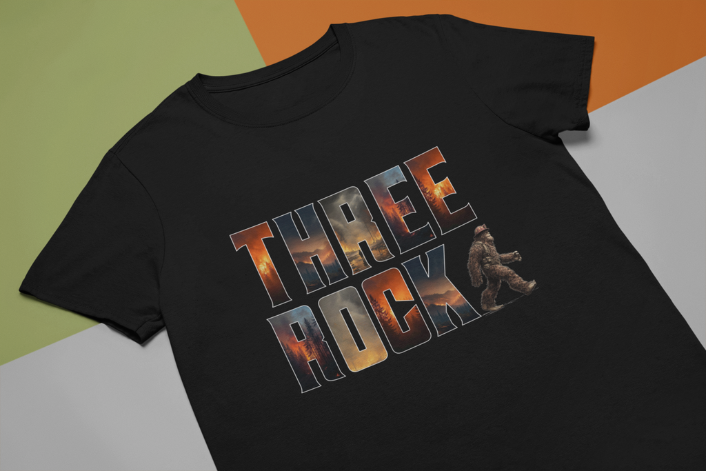 Three Rock Bigfoot Fire Fighter - Adult & Kids T-Shirts, Sweatshirts & Hoodies apparel design preview 1