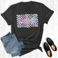 Retro Checkered Floral Teacher Graphic - Adult & Kids T-Shirts, Sweatshirts & Hoodies apparel design preview 1