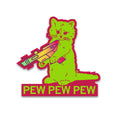 Pew Neon Green Die-Cut Sticker - Adult & Kids T-Shirts, Sweatshirts & Hoodies apparel design preview 1