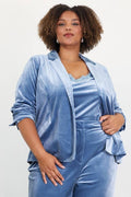 Plus Size Velvet Blazer with Bunched Sleeves - Adult & Kids T-Shirts, Sweatshirts & Hoodies apparel design preview 1