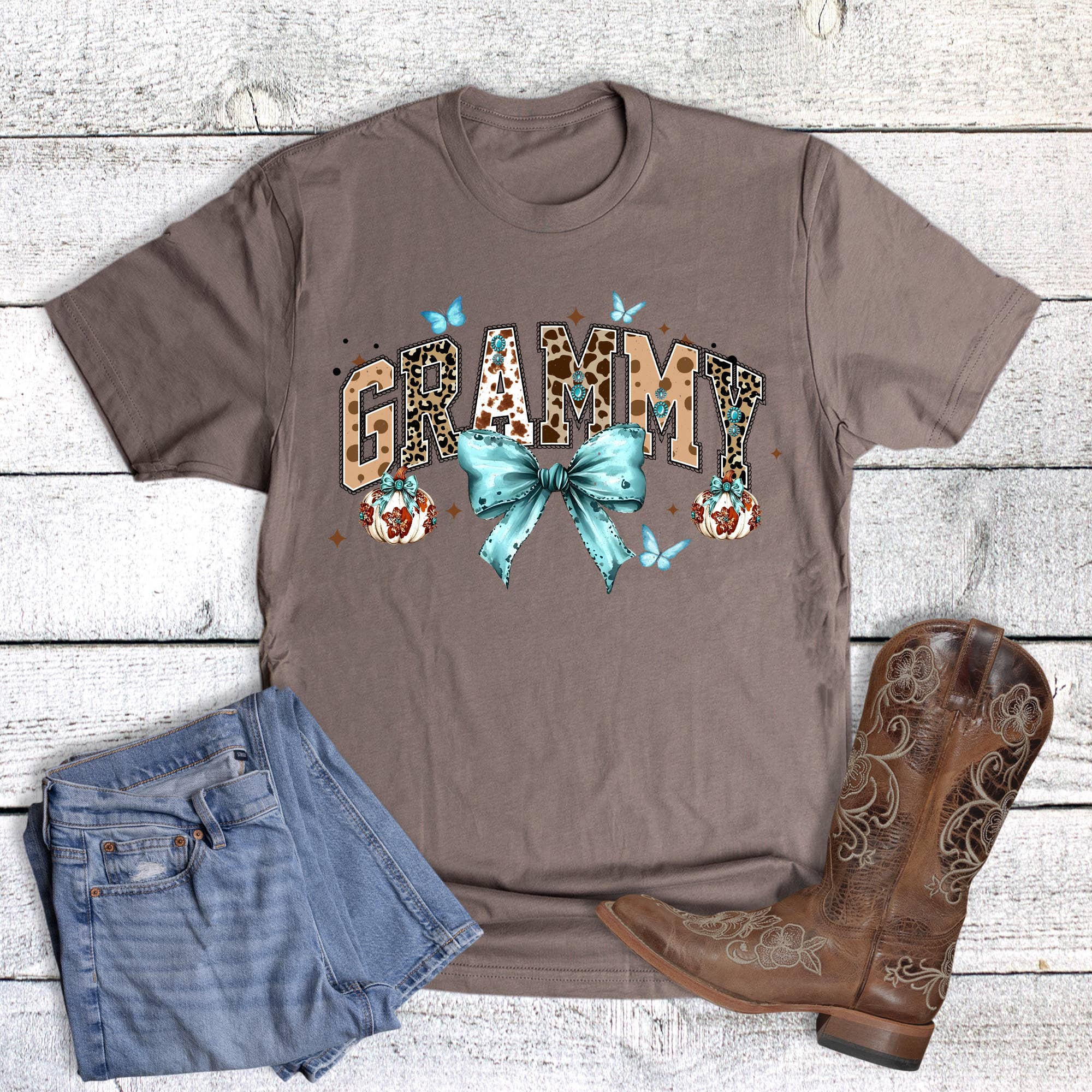 Western Fall Coquette Grammy Graphic - Adult & Kids T-Shirts, Sweatshirts & Hoodies apparel design preview 1