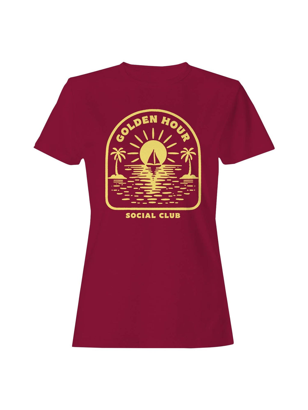 Golden Hour Social Club Ocean Scene Women's - Adult & Kids T-Shirts, Sweatshirts & Hoodies apparel design preview 1
