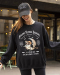 Salem, Flying School, Skeleton, Funny, Halloween - Adult & Kids T-Shirts, Sweatshirts & Hoodies apparel design preview 1