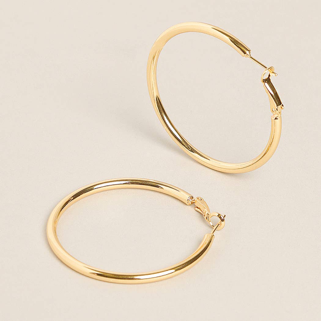 SM-14K Gold Dipped Omega Closure Hoop Earrings - Adult & Kids T-Shirts, Sweatshirts & Hoodies apparel design preview 1