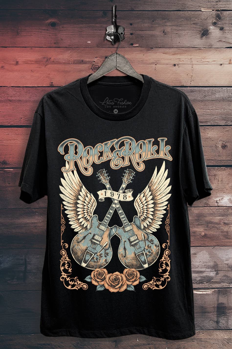 Rock Roll Guitars Graphic Top - Adult & Kids T-Shirts, Sweatshirts & Hoodies apparel design preview 1