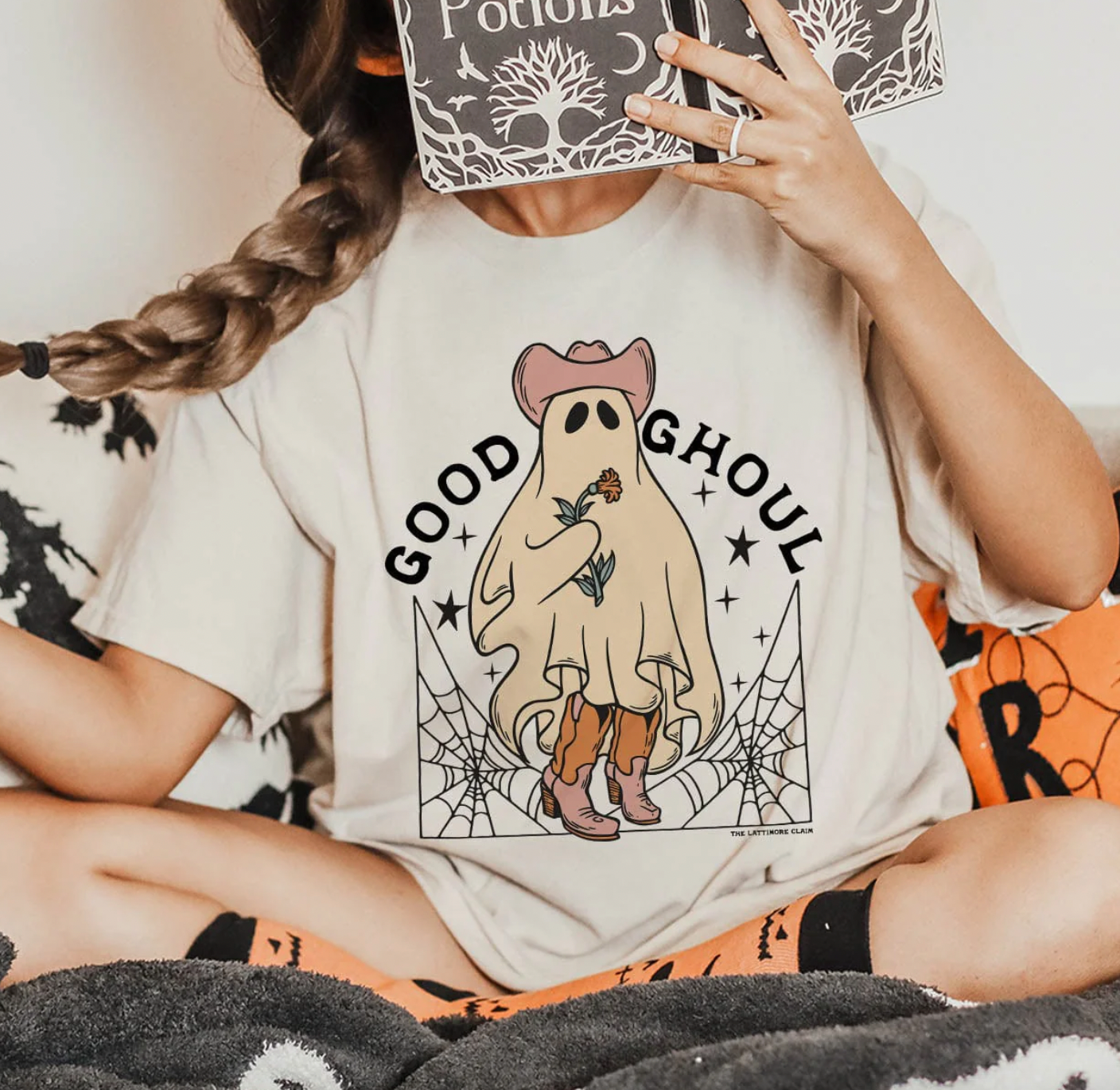 Good Ghoul Halloween Graphic 2 Color Options - Adult & Kids T-Shirts, Sweatshirts & Hoodies apparel design preview 1