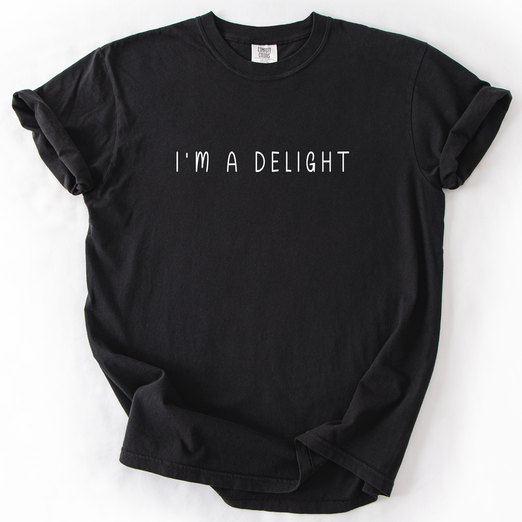 I'm A Delight, Sassy, Sarcastic Funny Comfort Colors - Adult & Kids T-Shirts, Sweatshirts & Hoodies apparel design preview 1
