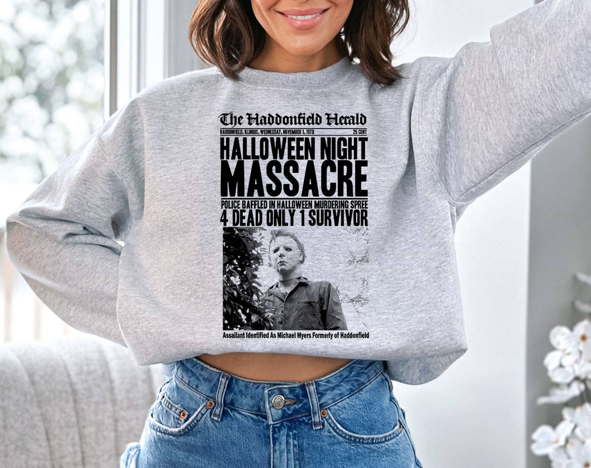 Halloween Night Massacre Horror - Adult & Kids T-Shirts, Sweatshirts & Hoodies apparel design preview 1