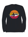 Retro Sunset Shark Design Men's - Adult & Kids T-Shirts, Sweatshirts & Hoodies apparel design preview 1