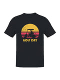 Retro Sunset Golf Cart Silhouette Men's - Adult & Kids T-Shirts, Sweatshirts & Hoodies apparel design preview 1