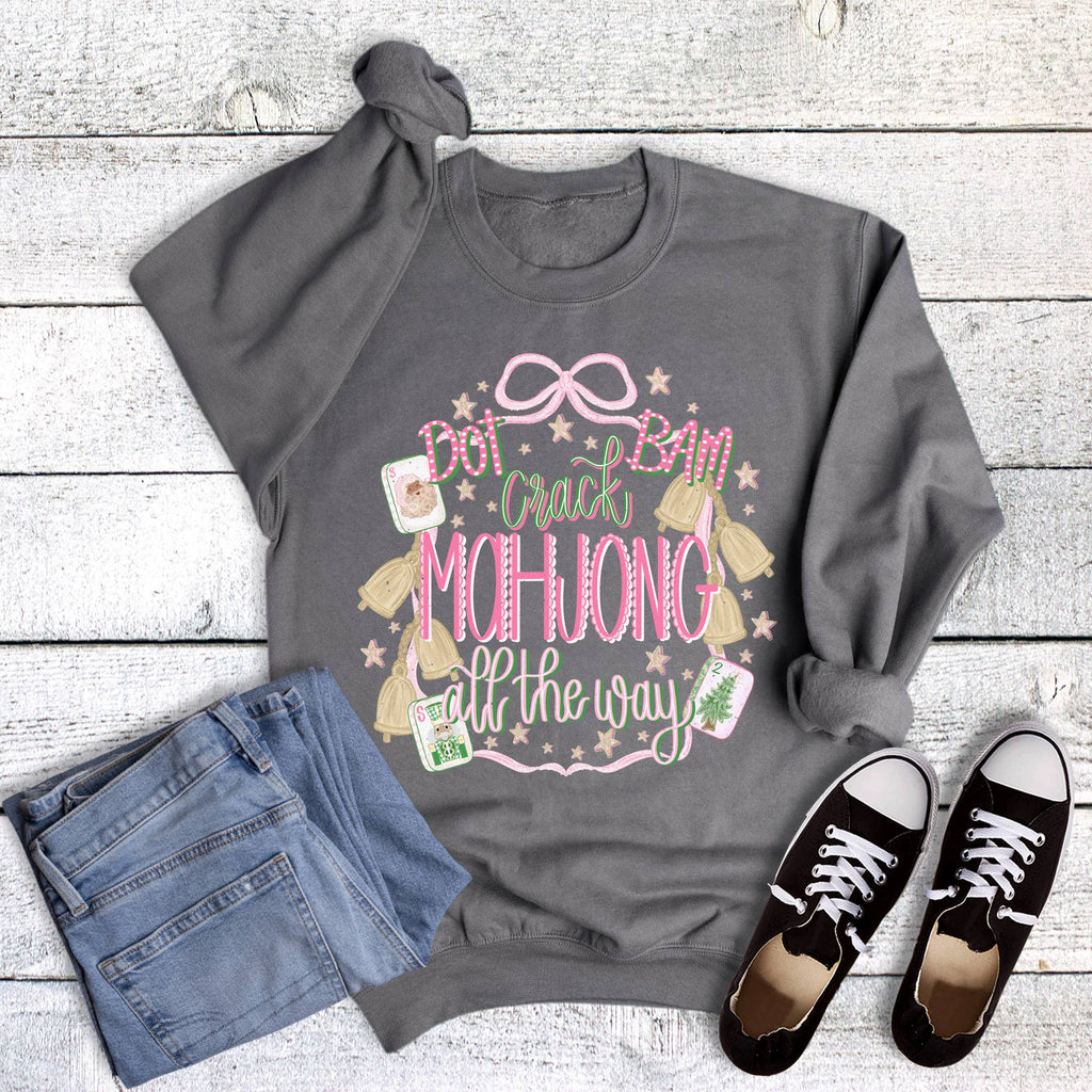 Christmas Mahjong All the Way - Adult & Kids T-Shirts, Sweatshirts & Hoodies apparel design preview 1