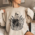 Reading Skeleton Vintage Halloween - Adult & Kids T-Shirts, Sweatshirts & Hoodies apparel design preview 1