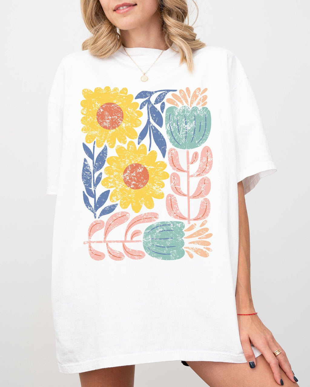 Bold Abstract Flowers, Boho Floral, Summer Nature - Adult & Kids T-Shirts, Sweatshirts & Hoodies apparel design preview 1