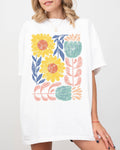Bold Abstract Flowers, Boho Floral, Summer Nature - Adult & Kids T-Shirts, Sweatshirts & Hoodies apparel design preview 1