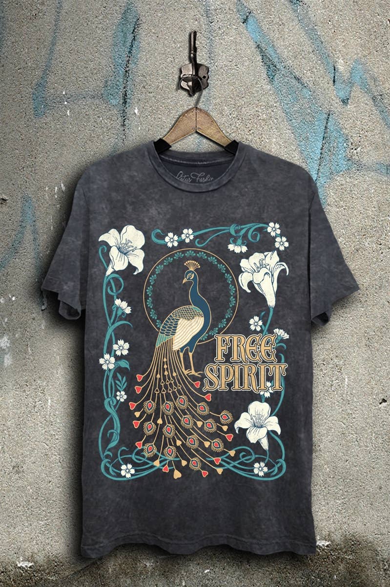 Free Spirit Peacock Graphic Top - Adult & Kids T-Shirts, Sweatshirts & Hoodies apparel design preview 1