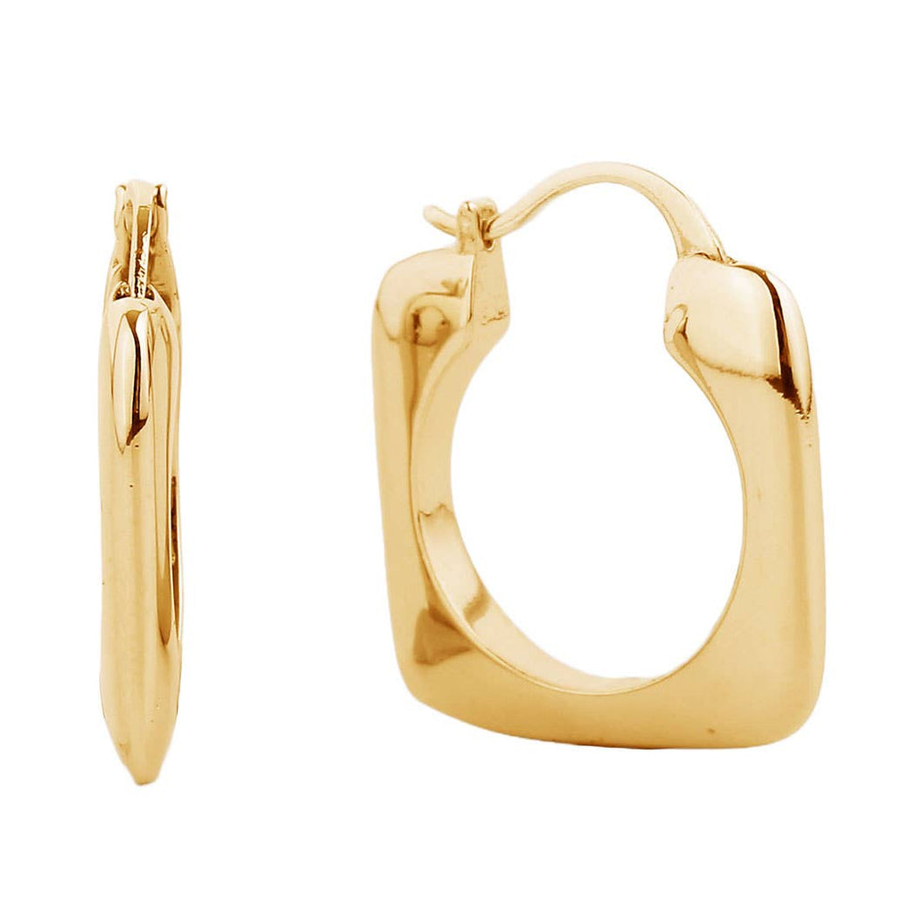14K Gold-Dipped Square Pin Catch Earrings - Adult & Kids T-Shirts, Sweatshirts & Hoodies apparel design preview 1