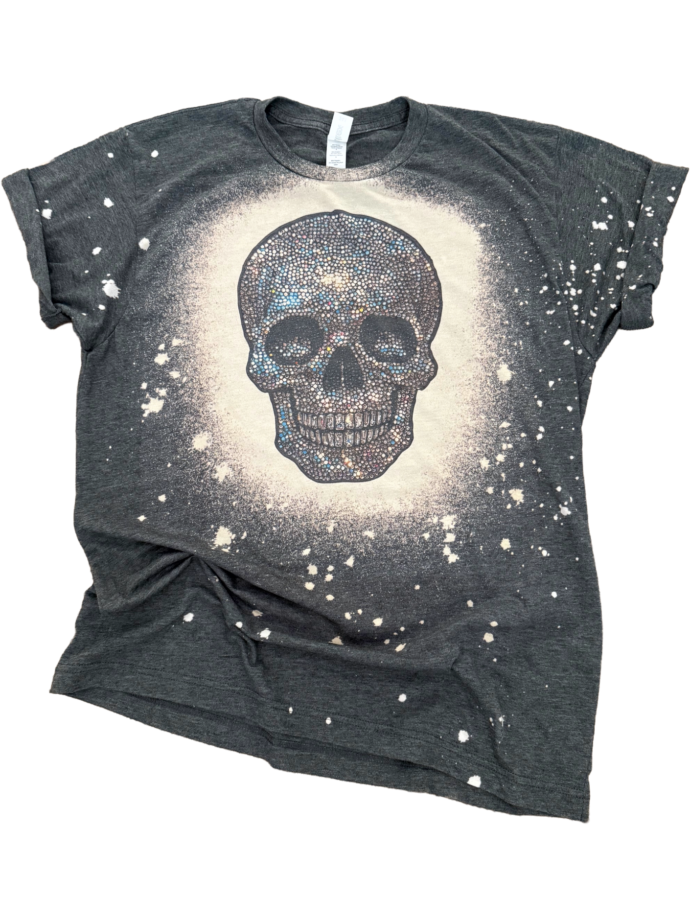 Disco Rhinestone Skull Bleached - Adult & Kids T-Shirts, Sweatshirts & Hoodies apparel design preview 1
