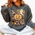 Cute Halloween Painted, Pumpkin, Black Cat Ghost - Adult & Kids T-Shirts, Sweatshirts & Hoodies apparel design preview 1