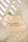 Love Is Patient Mineral Washed Graphic - Adult & Kids T-Shirts, Sweatshirts & Hoodies apparel design preview 1