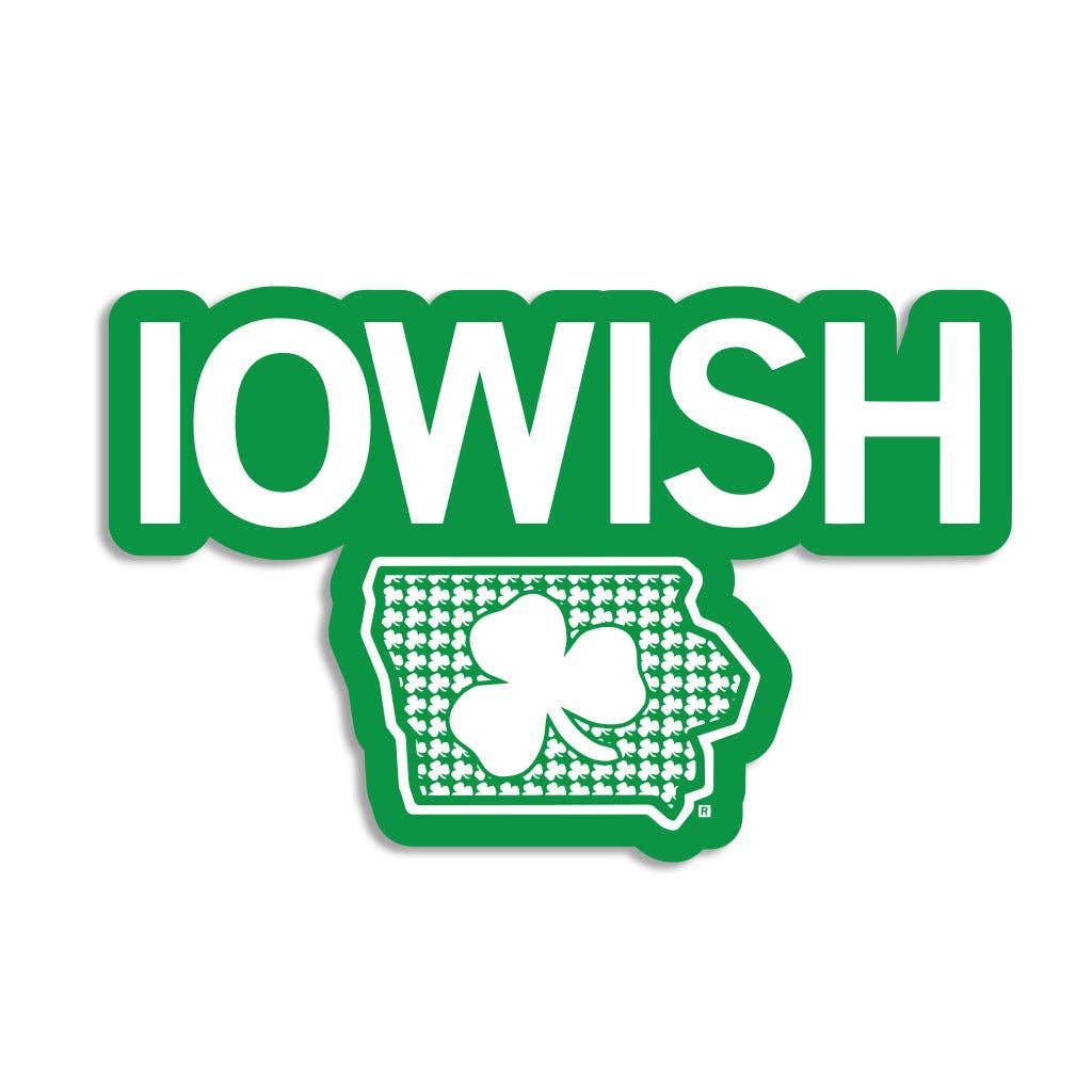 Iowish Stacked Die-Cut Sticker - Adult & Kids T-Shirts, Sweatshirts & Hoodies apparel design preview 1