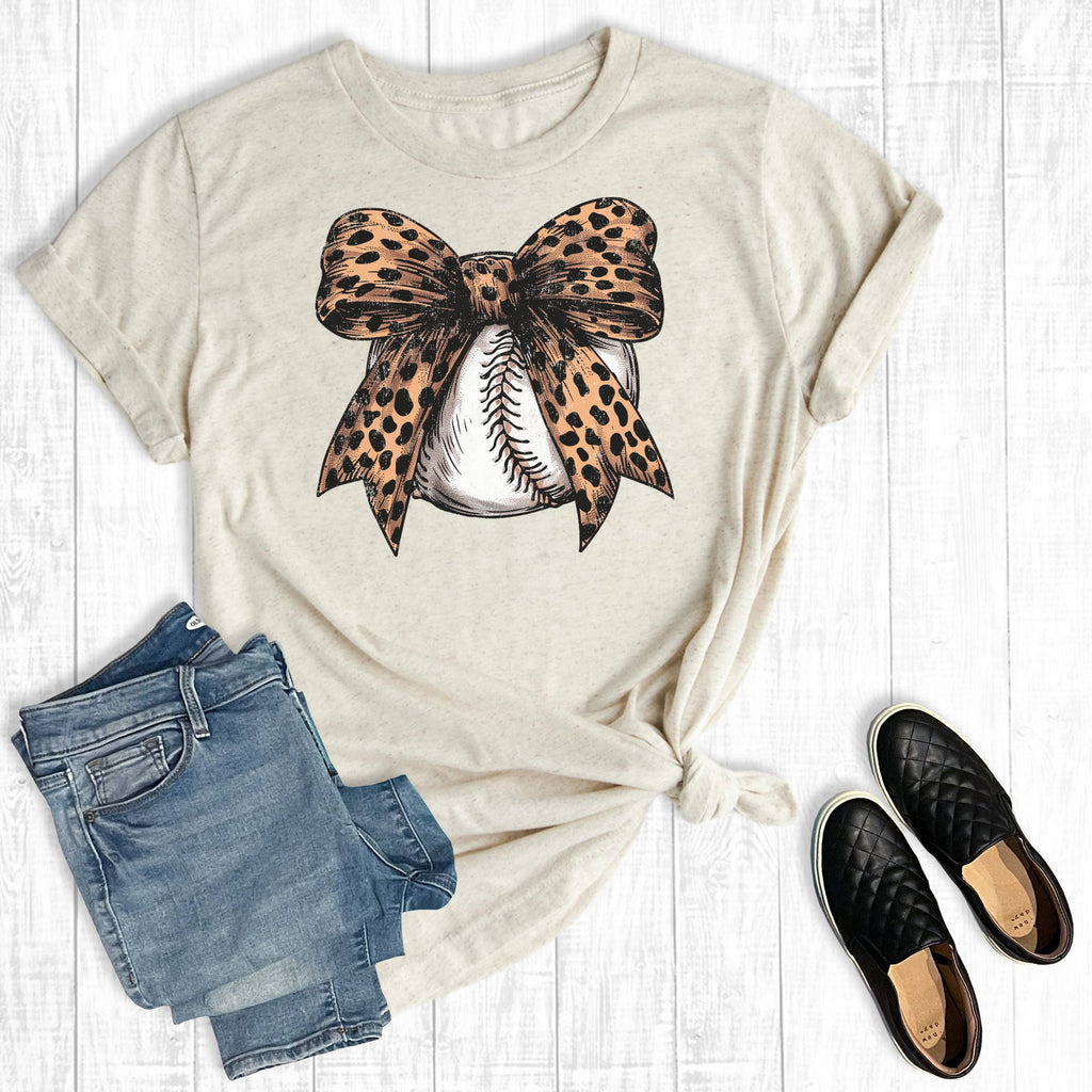 Leopard Coquette Baseball Mom Graphic - Adult & Kids T-Shirts, Sweatshirts & Hoodies apparel design preview 1