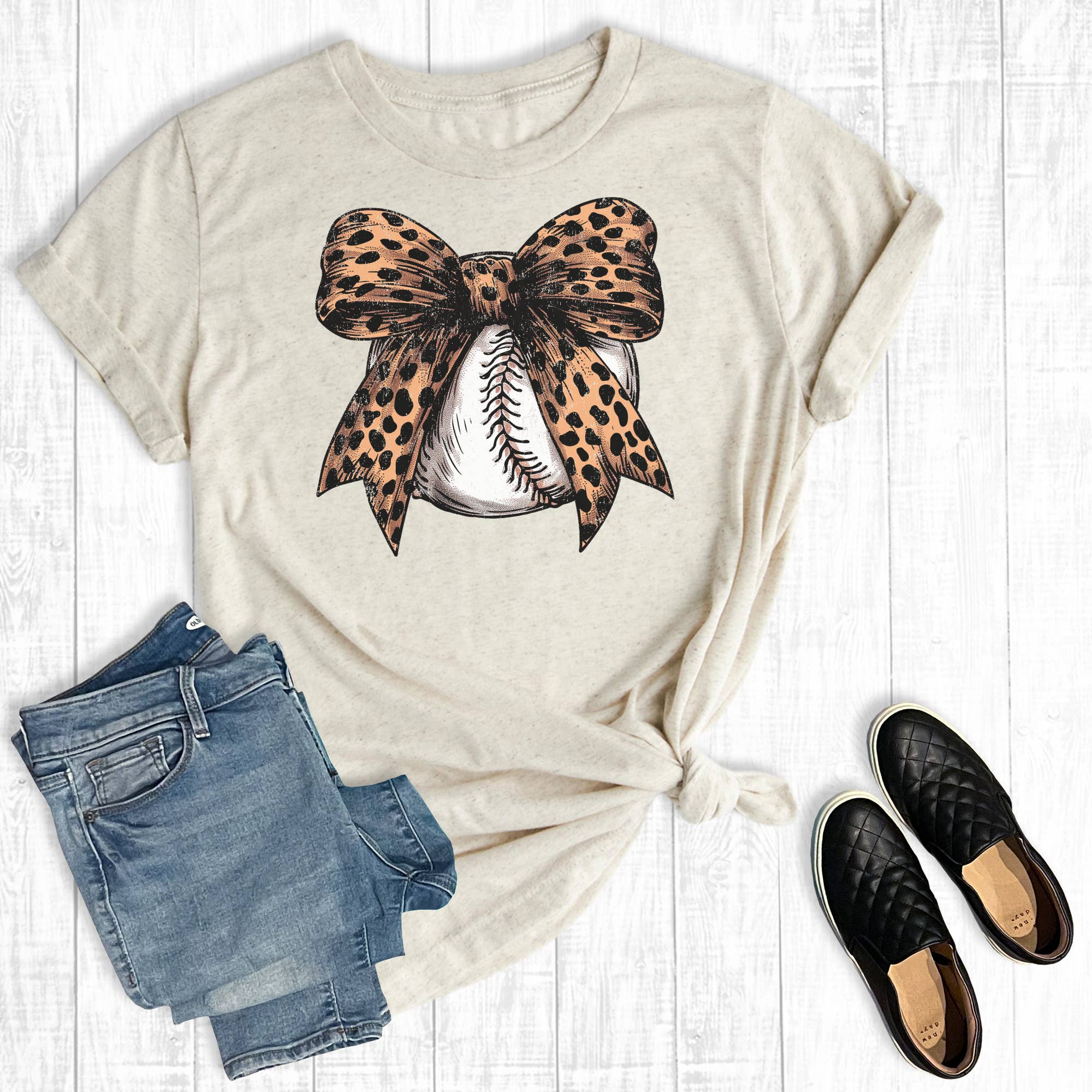 Leopard Coquette Baseball Mom Graphic - Adult & Kids T-Shirts, Sweatshirts & Hoodies apparel design preview 1