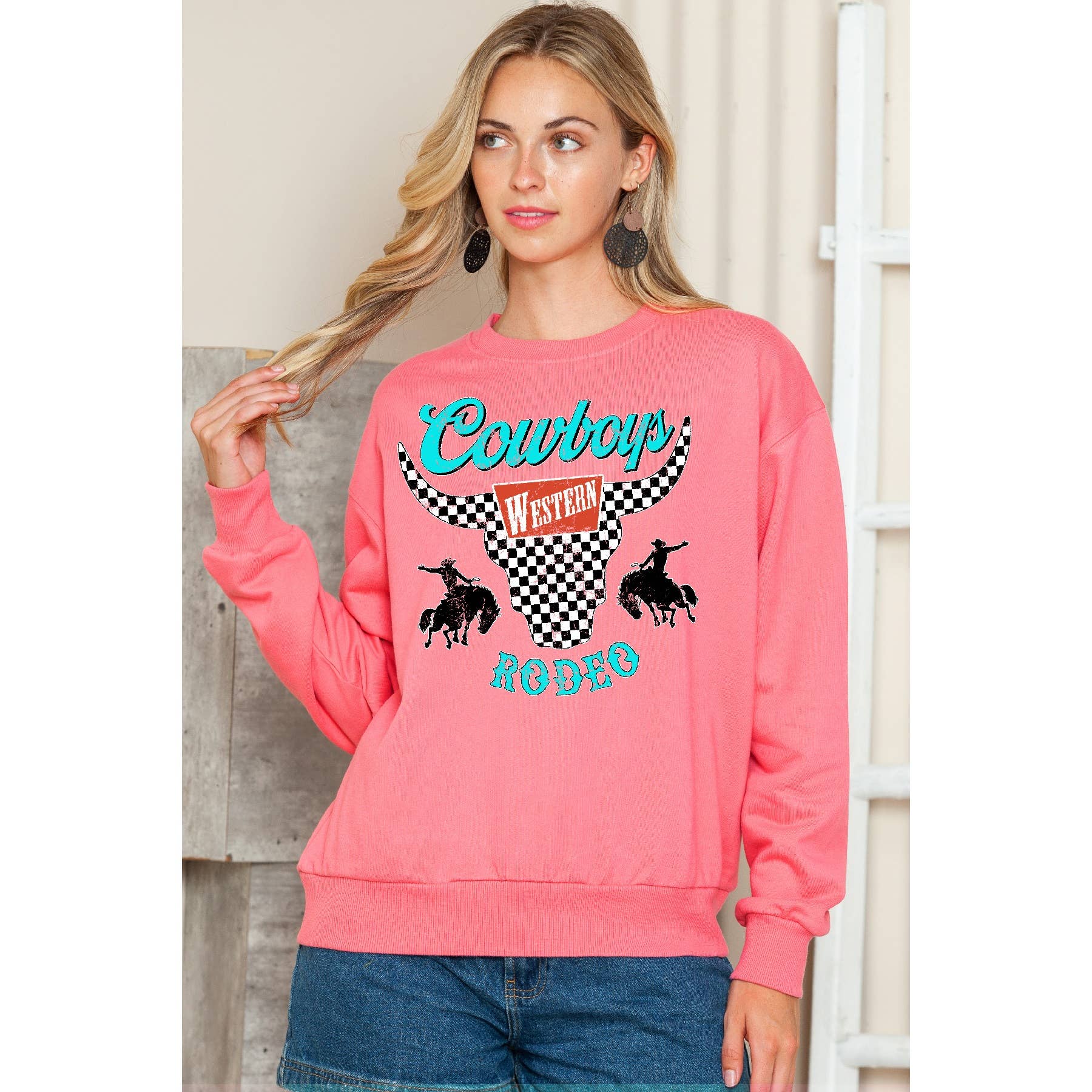Cowboy Rodeo Crewneck - Adult & Kids T-Shirts, Sweatshirts & Hoodies apparel design preview 1