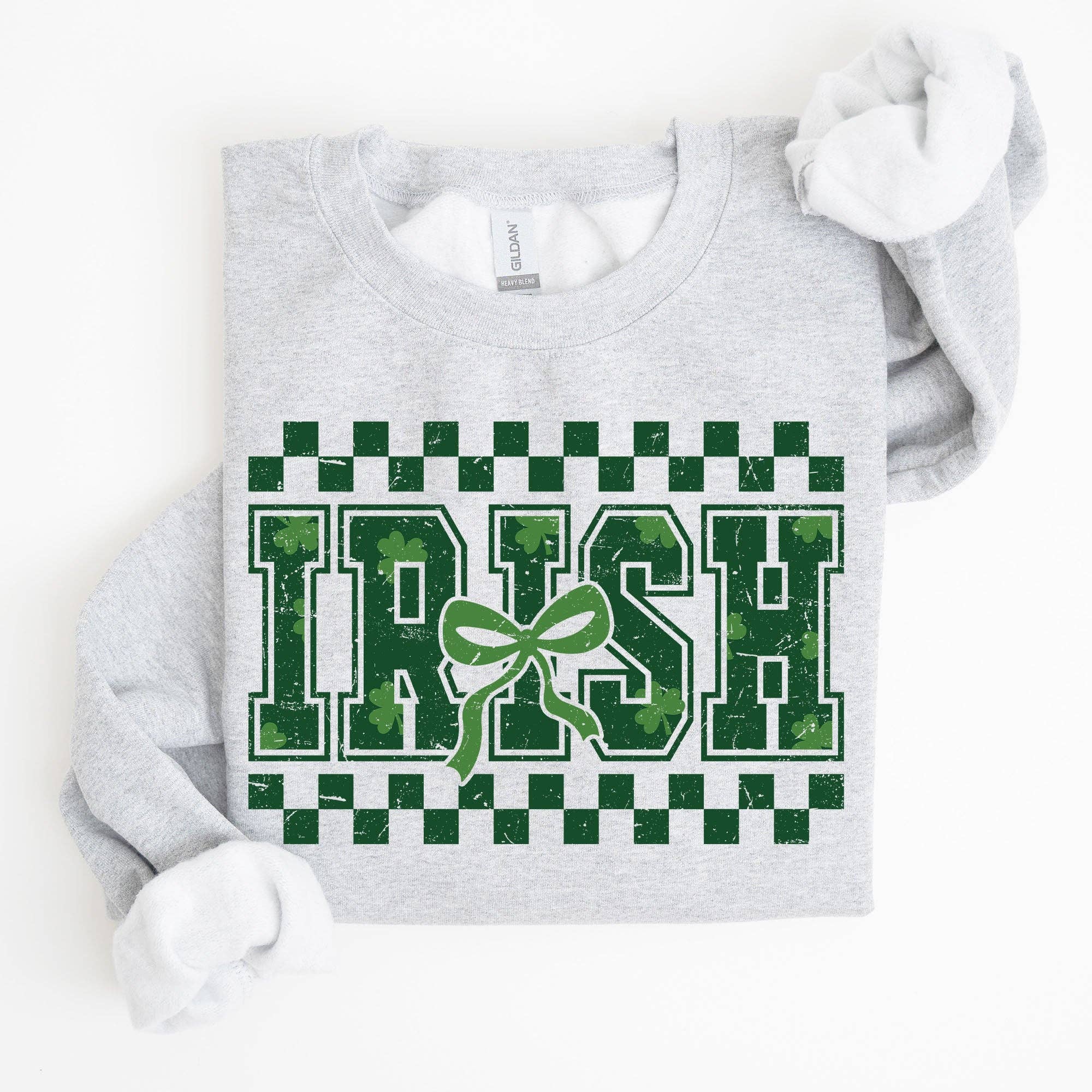 Irish Checkered Shamrock Lucky St Patrick's Day - Adult & Kids T-Shirts, Sweatshirts & Hoodies apparel design preview 1