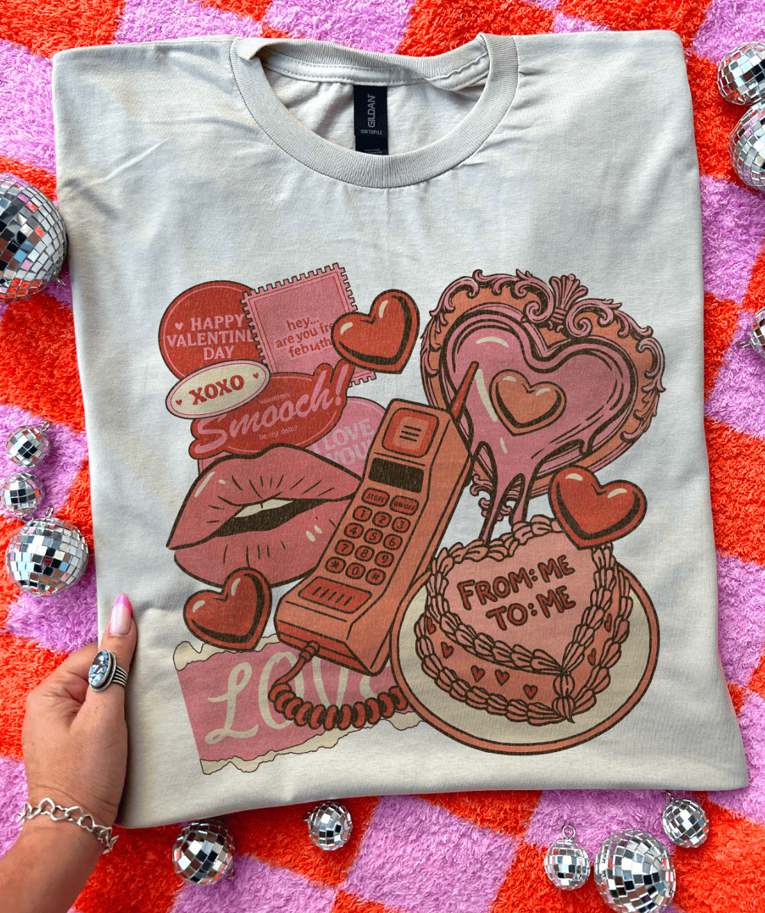 Valentine Collage from Me To Multiple Color Options - Adult & Kids T-Shirts, Sweatshirts & Hoodies apparel design preview 1