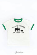Life Is Better On the Farm Toddler Ringer Graphic Top - Adult & Kids T-Shirts, Sweatshirts & Hoodies apparel design preview 1