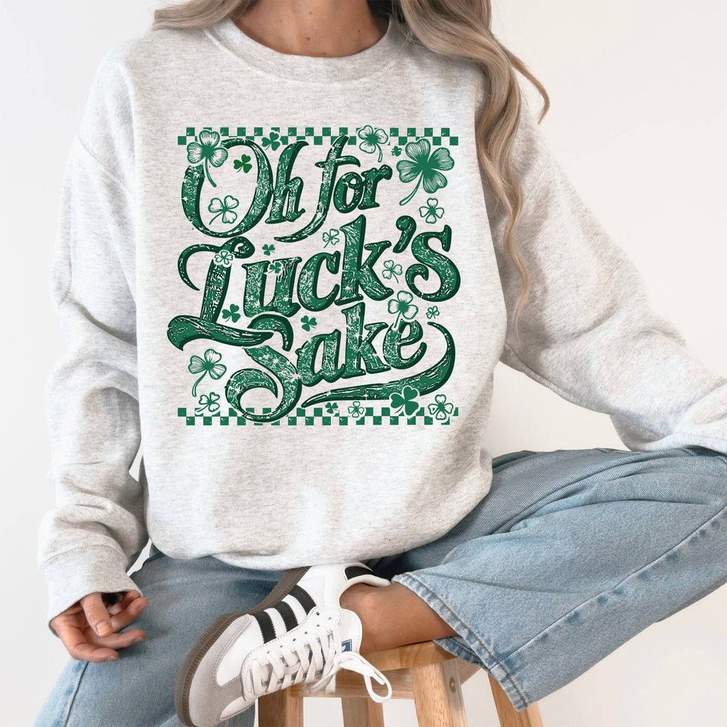 Oh For Luck's Day Funny St Patrick's Shamrock - Adult & Kids T-Shirts, Sweatshirts & Hoodies apparel design preview 1