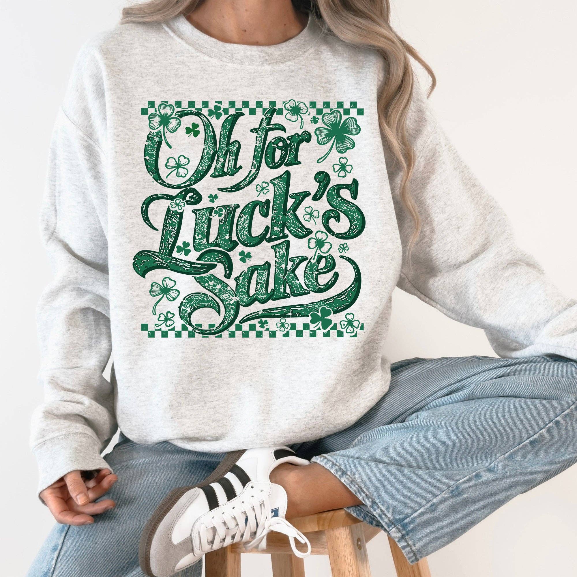 Oh For Luck's Day Funny St Patrick's Shamrock - Adult & Kids T-Shirts, Sweatshirts & Hoodies apparel design preview 1