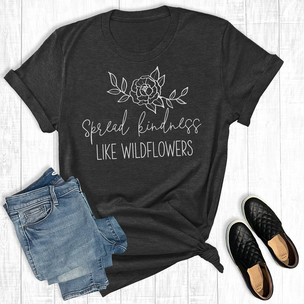 Spread Kindness Like Wildflowers Graphic - Adult & Kids T-Shirts, Sweatshirts & Hoodies apparel design preview 1