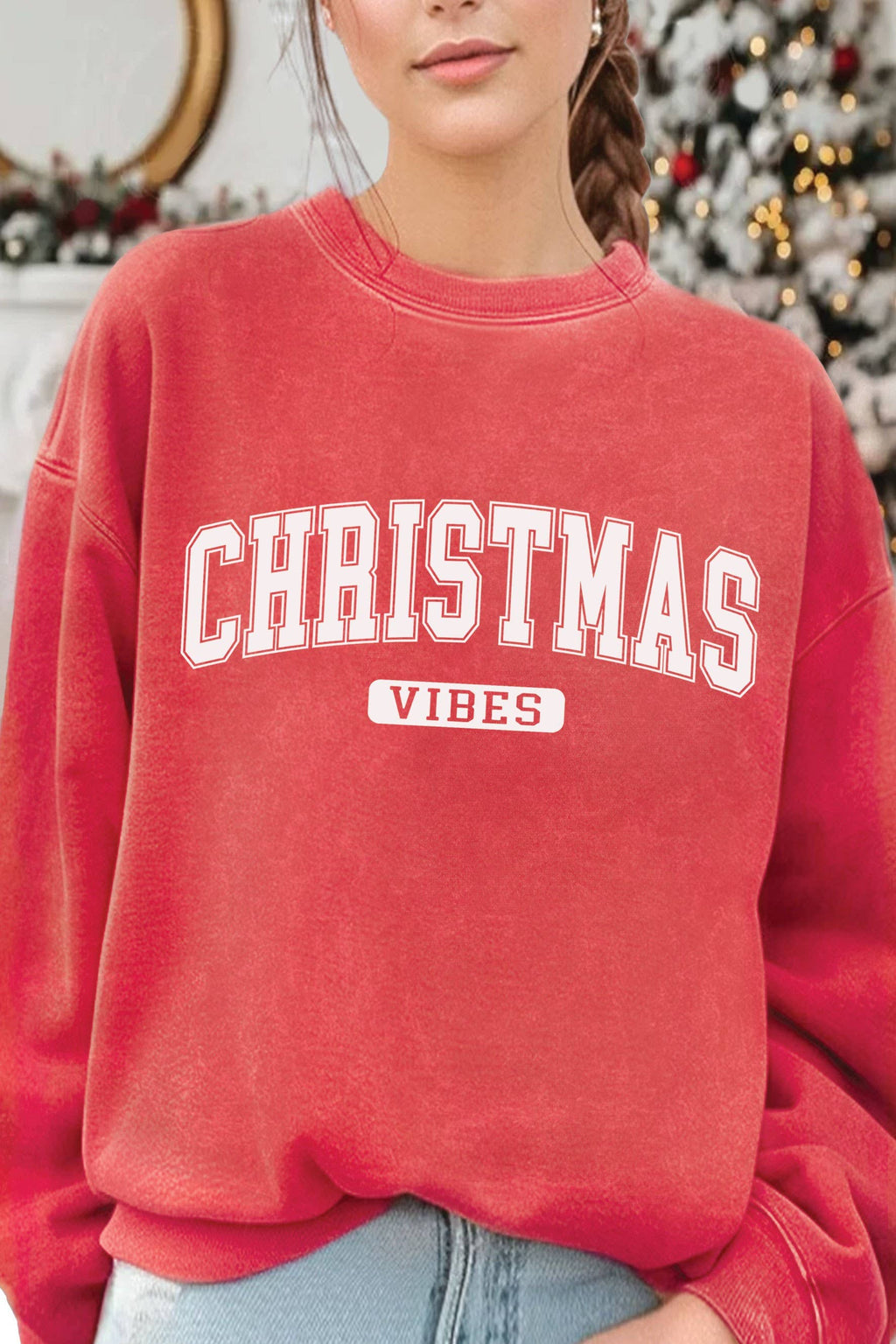 Christmas Vibes Mineral Graphic Terry - Adult & Kids T-Shirts, Sweatshirts & Hoodies apparel design preview 1