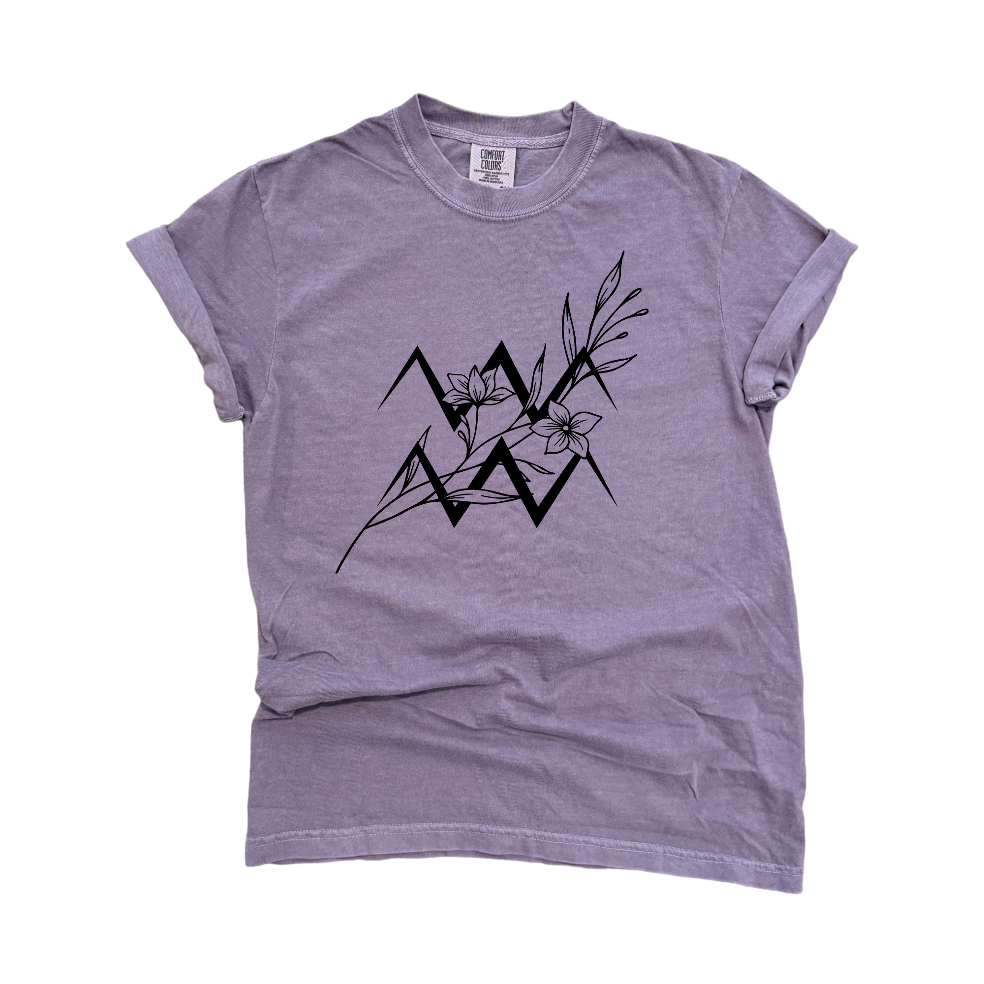 Aquarius Floral Zodiac - Adult & Kids T-Shirts, Sweatshirts & Hoodies apparel design preview 1
