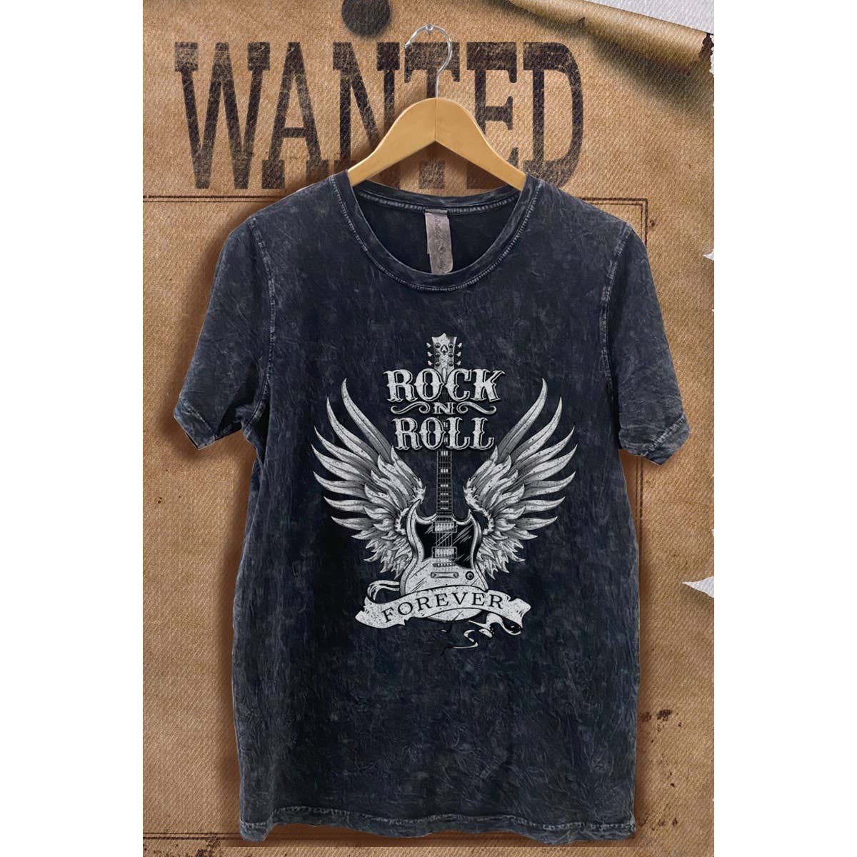 Rock and Roll Forever Mineral Wash Vintage Graphic - Adult & Kids T-Shirts, Sweatshirts & Hoodies apparel design preview 1