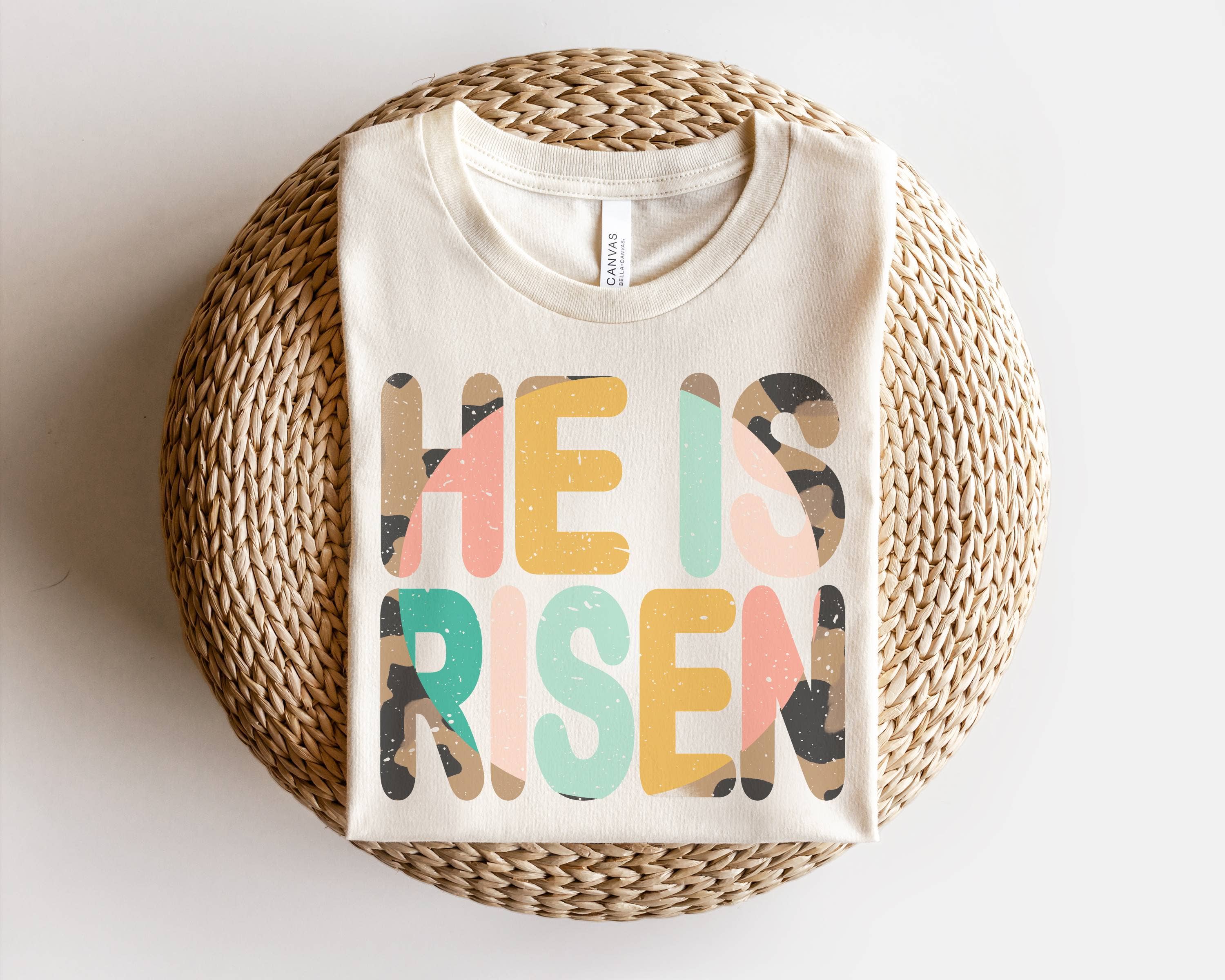 Leopard He Is Risen Easter Graphic Women's Religous - Adult & Kids T-Shirts, Sweatshirts & Hoodies apparel design preview 1