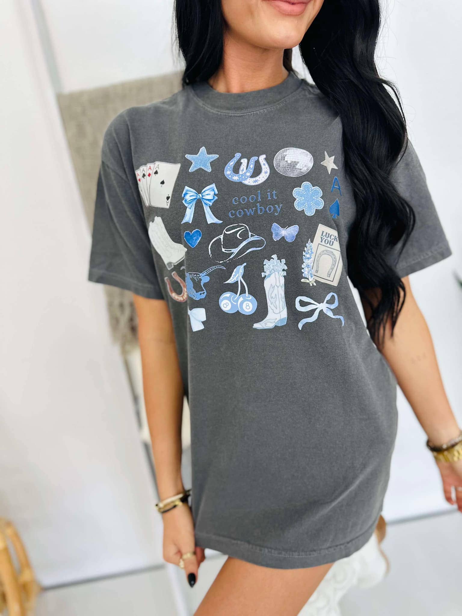 Cool It Cowboy Blue Trinkets Dtf - Adult & Kids T-Shirts, Sweatshirts & Hoodies apparel design preview 1
