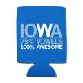 Iowa Vowels Can Cooler Blue - Adult & Kids T-Shirts, Sweatshirts & Hoodies apparel design preview 1