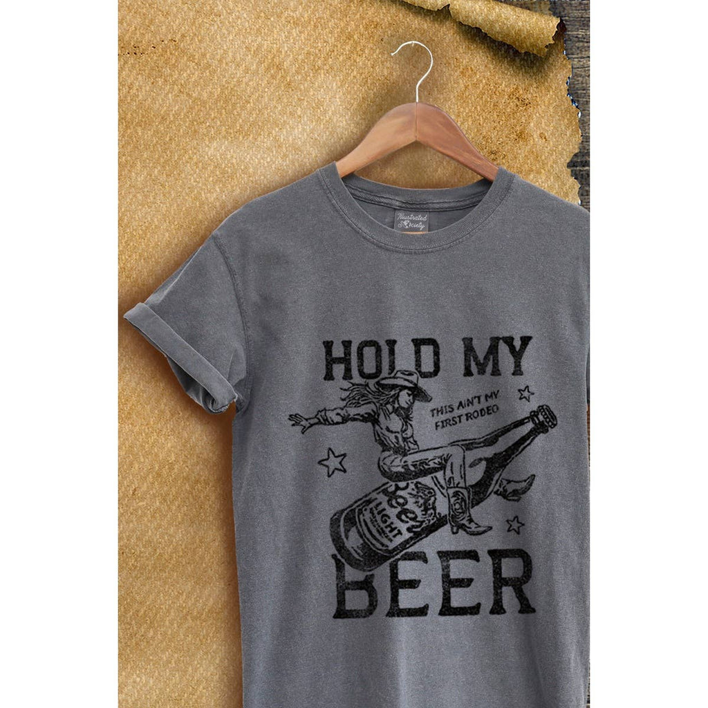 Hold My Beer Western Viantage Graphic - Adult & Kids T-Shirts, Sweatshirts & Hoodies apparel design preview 1