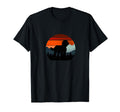 Sheepadoodle Dog Sunset Distressed Hiking T-Shirt - Trendy Graphic Unisex - T-Shirt, Sweatshirt, Hoodie