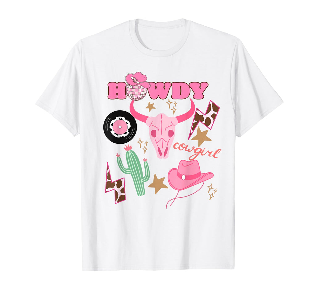 Western Collage Country Cowboy Skull T-Shirt - Custom Art Print Unisex - T-Shirt, Sweatshirt, Hoodie