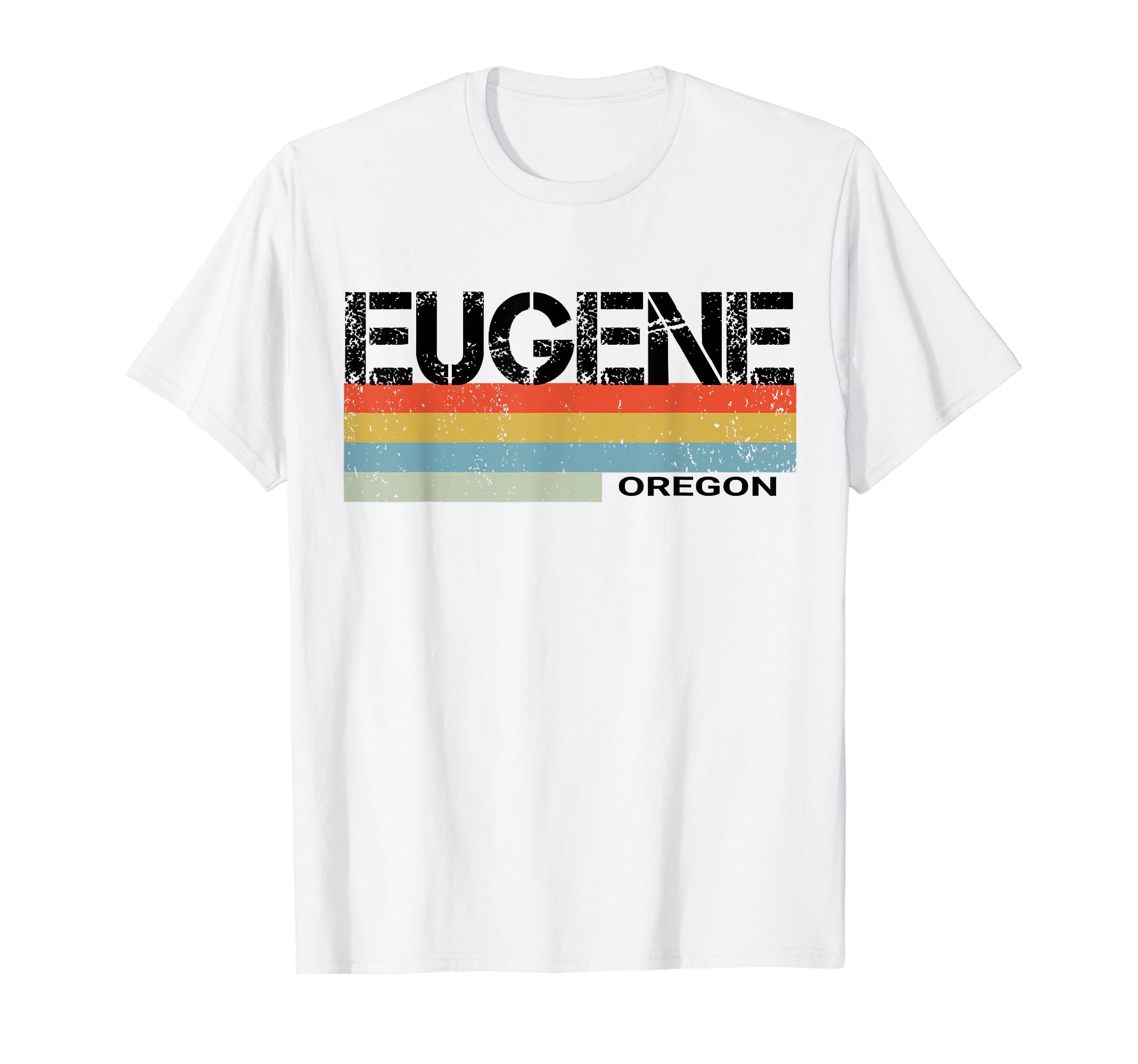Eugene Oregon Stripes T-Shirt - Fun Novelty Design Unisex - T-Shirt, Sweatshirt, Hoodie