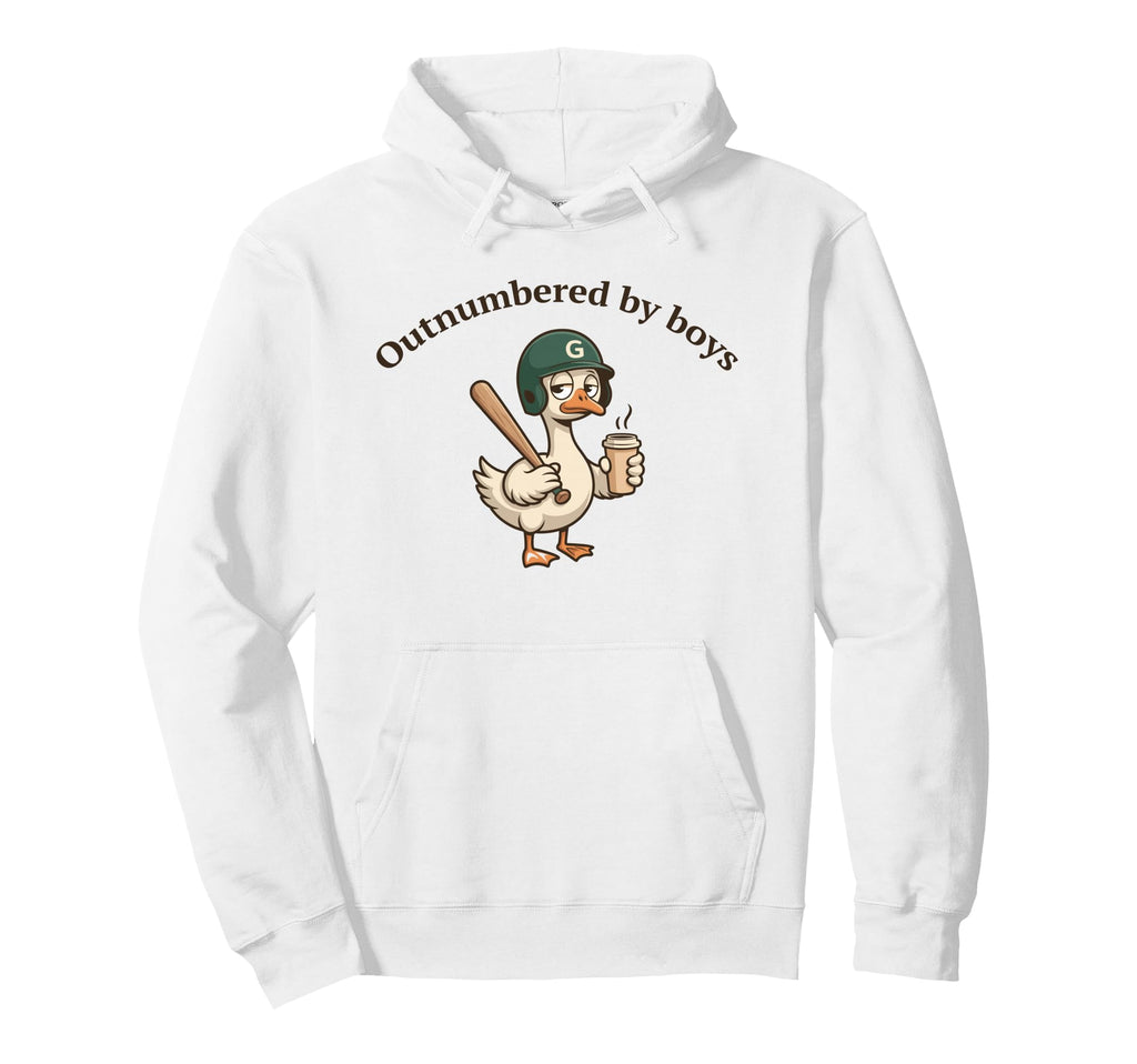 Outnumbered Funny Mom Goose Family Hoodie - Fun Novelty Design Men Women - T-Shirt, Sweatshirt, Hoodie